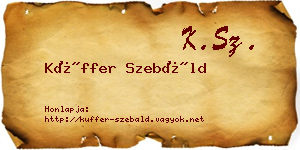 Küffer Szebáld névjegykártya